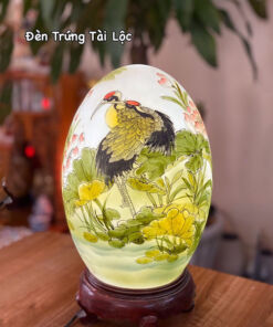 Đèn Xông Tinh Dầu Dáng Trứng Tài Lộc Chim Hạc