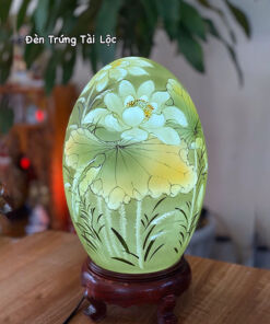 Đèn Xông Tinh Dầu Dáng Trứng Tài Lộc Hoa Sen