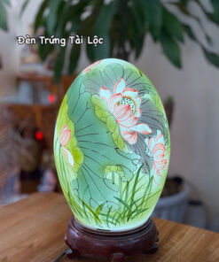 Đèn Xông Tinh Dầu Dáng Trứng Tài Lộc Hoa Sen Màu
