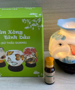 Đèn Xông Tinh Dầu Bát Tràng Voi Lưng Lượn