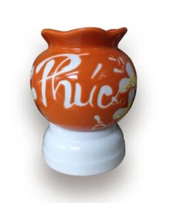 Đèn Xông Tinh Dầu Bát Tràng Miệng Loe S1- Chữ Phúc