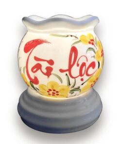 Đèn Xông Tinh Dầu Bát Tràng Miệng Loe S1 - Tài Lộc