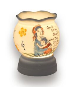 Đèn Xông Tinh Dầu Bát Tràng Miệng Loe S1 - Mẹ Bồng Con