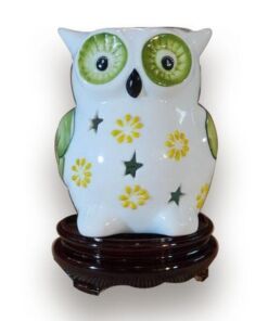 Đèn Xông Tinh Dầu Bát Tràng Hình Chim Cú S1