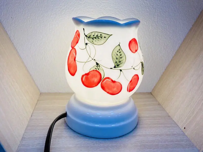 Đèn Xông Tinh Dầu Bát Tràng Mini Miệng Lượn Tulip