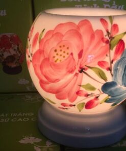 Đèn Xông Tinh Dầu Bát Tràng Mini Miệng Tròn Trà Mi