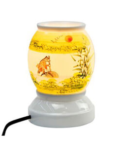 Đèn xông tinh dầu vẽ ông lão bắt cá - Gốm sứ Bát Tràng