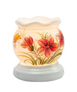 Đèn xông tinh dầu vẽ hoa cổ loe S1 - Gốm sứ Bát Tràng