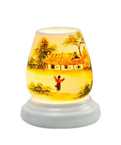 Đèn xông tinh dầu Bát Tràng vẽ cảnh nhà tranh