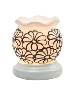 Đèn xông tinh dầu Bát Tràng vẽ hoa - Dáng lựu