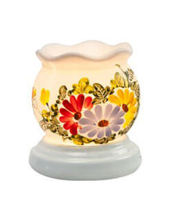 Đèn xông tinh dầu Bát Tràng vẽ Hoa sặc sỡ