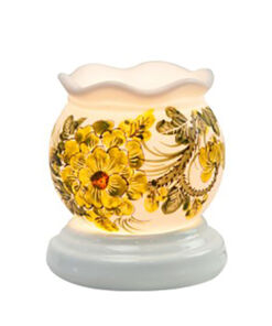 Đèn xông tinh dầu Bát Tràng Hoa vàng