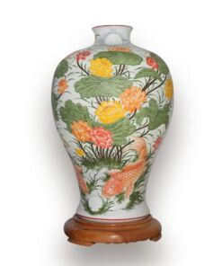 Đèn Xông Tinh Dầu Bát Tràng - Lý Ngư Vọng Nguyệt