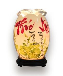 Đèn Xông Tinh Dầu Bát Tràng Miệng Lượn -Phúc Lộc