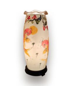 Đèn Xông Tinh Dầu Bát Tràng Cá Chép Trông Trăng- H42cm